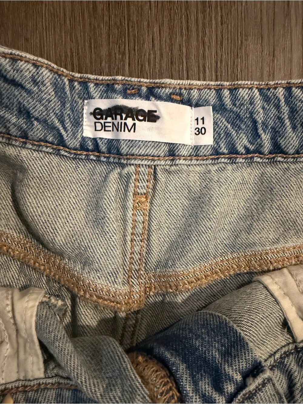 Garage Denim Light Wash Denim Cutoff Shorts